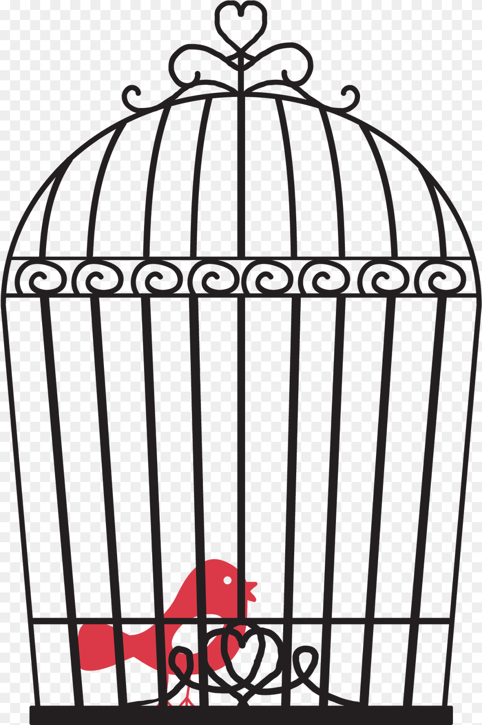 Cage Bird Image Bird In Cage, Gate, Dungeon, Animal Png