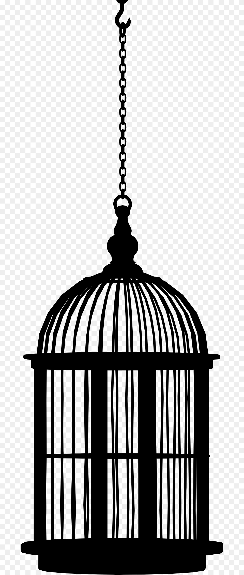 Cage Bird Image Cage Without A Bird, Gray Png