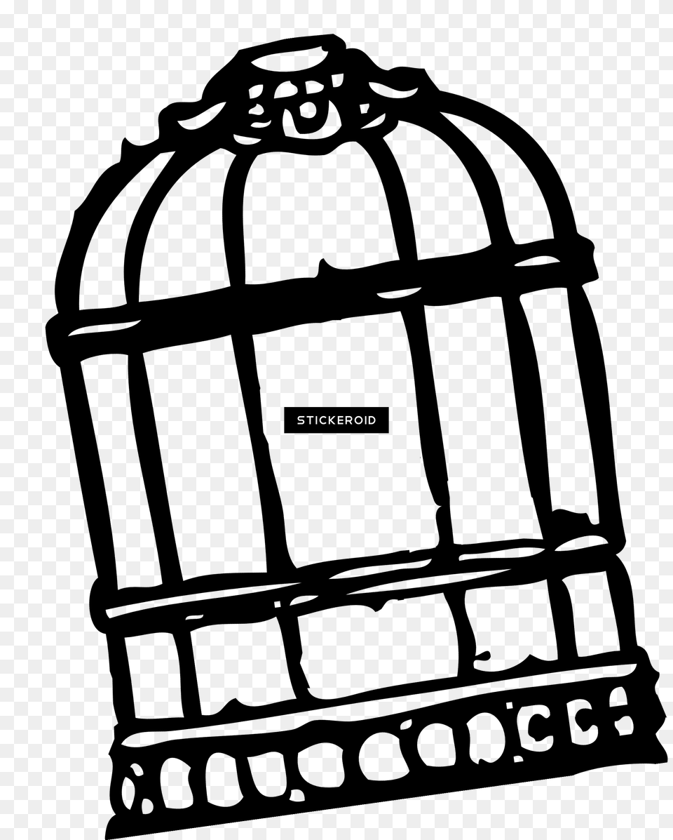 Cage Bird Objects Bird Cage Clipart Parrot In Cage, Lamp, Stencil, Lantern, Crib Free Png