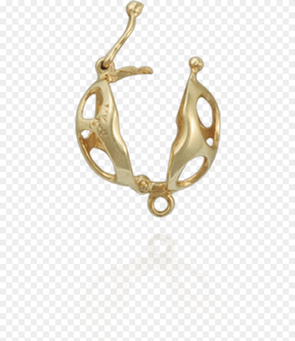 Cage Clasps With Open Circle Design Earrings, Accessories, Earring, Jewelry, Bronze Free Png Download