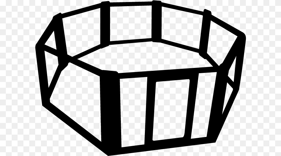 Cage Clipart Octagon Octagon Cage, Blackboard Png Image