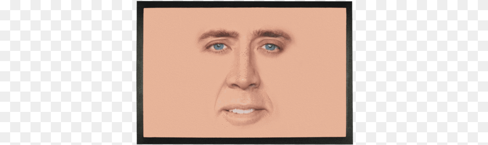 Cage Face Sublimation Doormat Nick Cage, Head, Person, Photography, Portrait Png Image