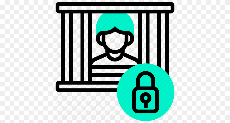 Cage Jail Justice Lock Prison Prisoner Security Icon, Person Free Transparent Png