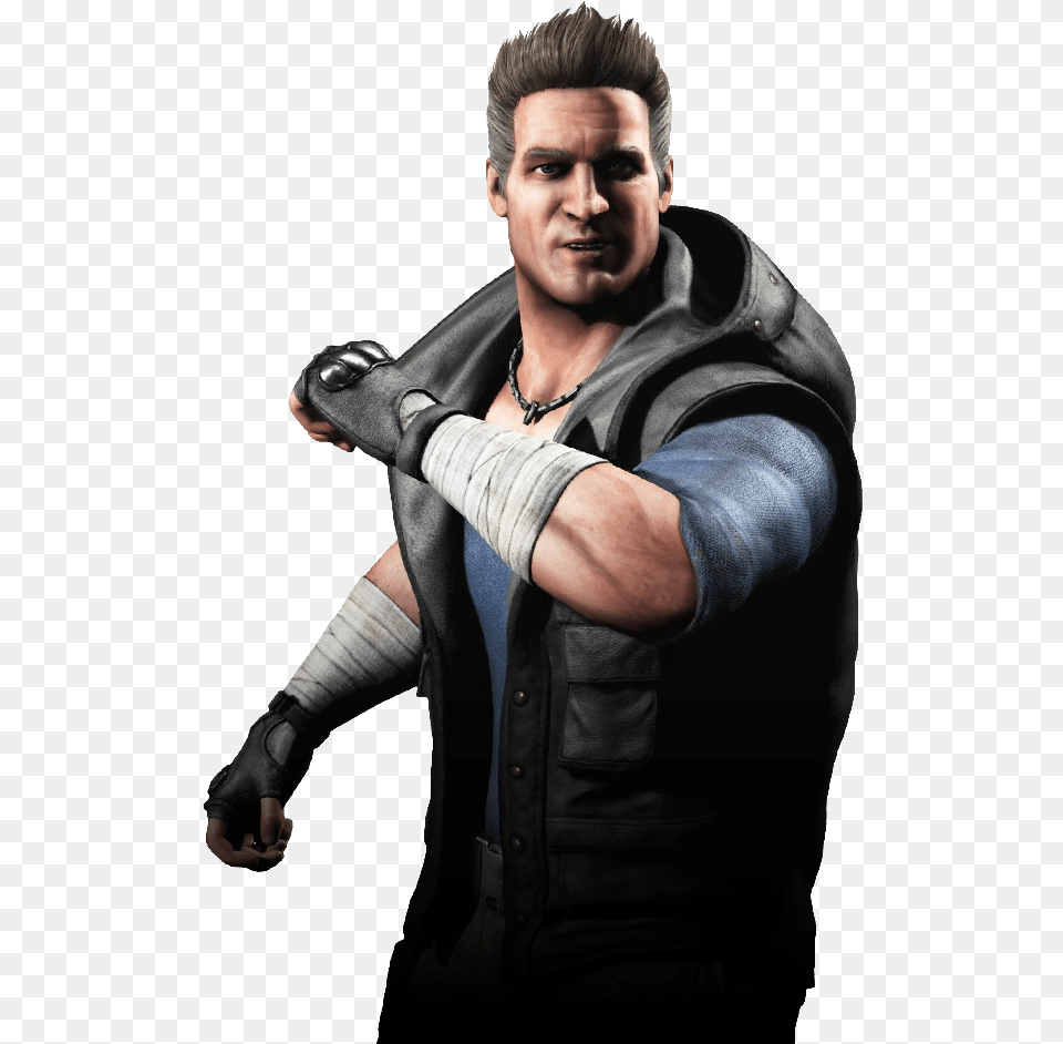 Cage Mkx Render Mortal Kombat Characters Johnny Cage, Portrait, Photography, Person, Face Free Transparent Png