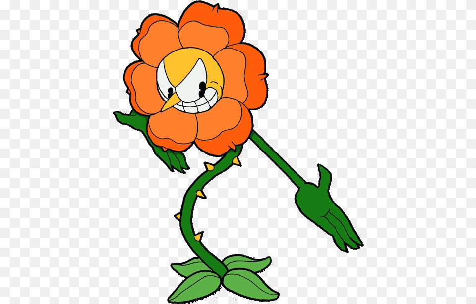 Cagney Carnation Sprites Clipart Cuphead Cagney Carnation Gif, Flower, Plant, Cartoon, Baby Free Png Download