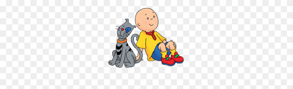 Caillou And Gilbert The Cat, Cartoon, Baby, Person, Face Png Image