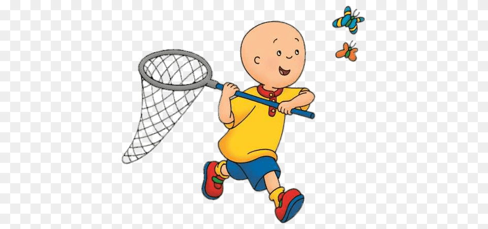 Caillou Chasing Butterflies, Baby, Person, People, Face Png Image