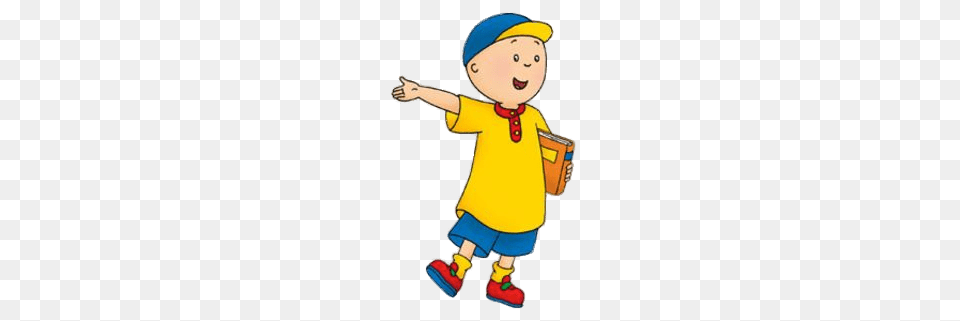 Caillou Holding A Book, Baby, Person, Cartoon, People Png