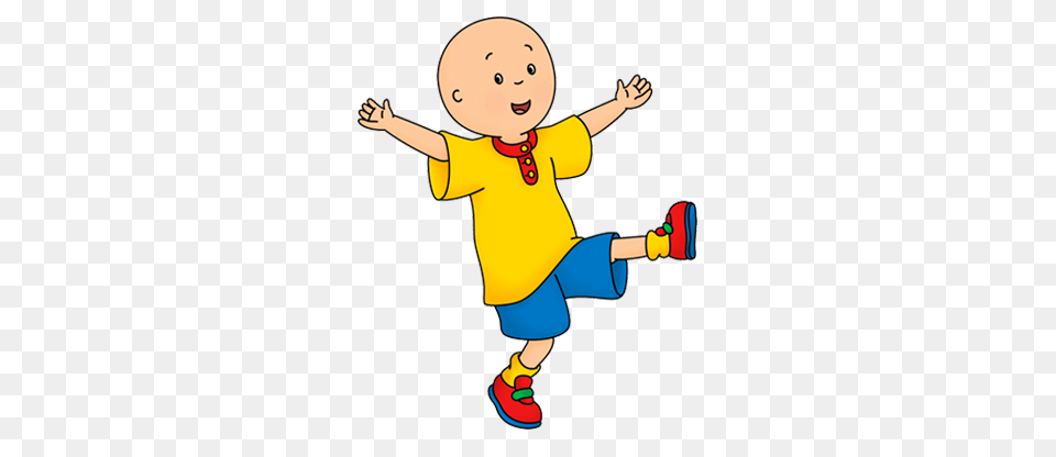 Caillou Jumping, Baby, Person, Cartoon, Face Free Png Download