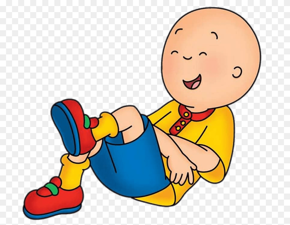 Caillou Laughing Out Loud, Baby, Cartoon, Person, Face Free Png Download