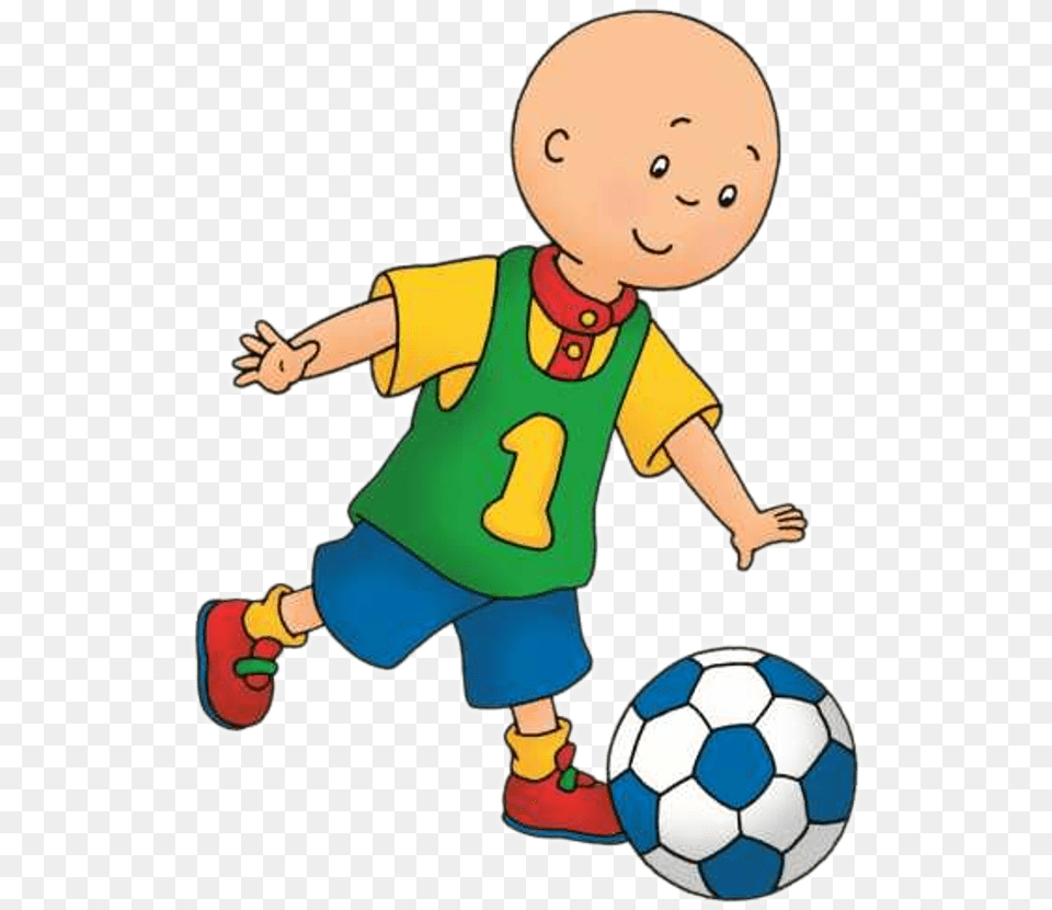 Caillou Playing Football Caillou Playing Soccer, Ball, Soccer Ball, Sport, Baby Free Png