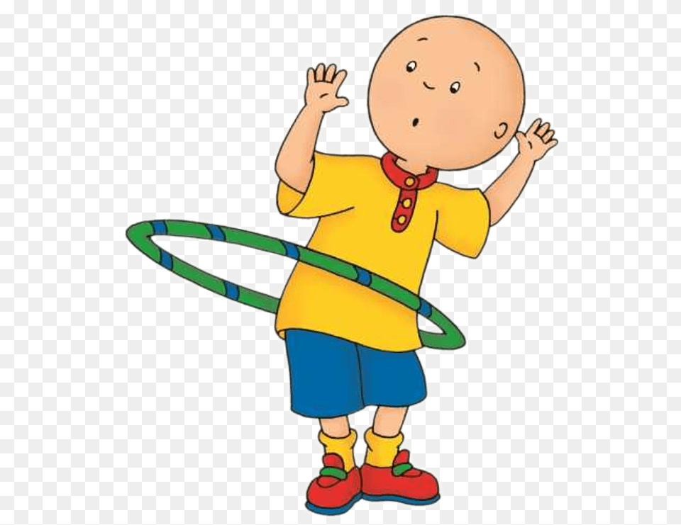 Caillou Playing With The Hula Hoop, Baby, Person, Toy, Face Free Png Download