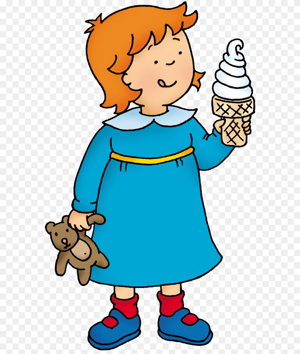 Caillou Sister, Food, Ice Cream, Cream, Dessert Free Png Download
