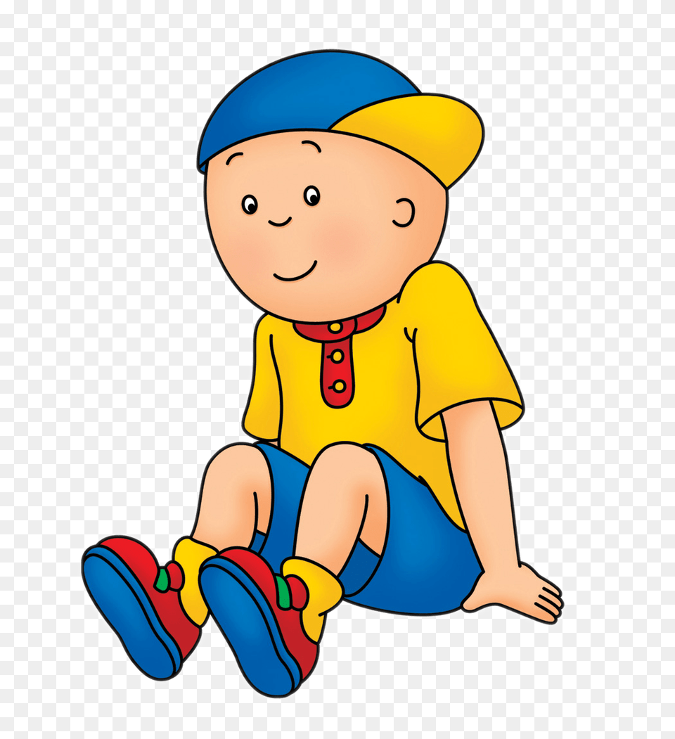 Caillou Sitting, Baby, Person, Face, Head Png Image