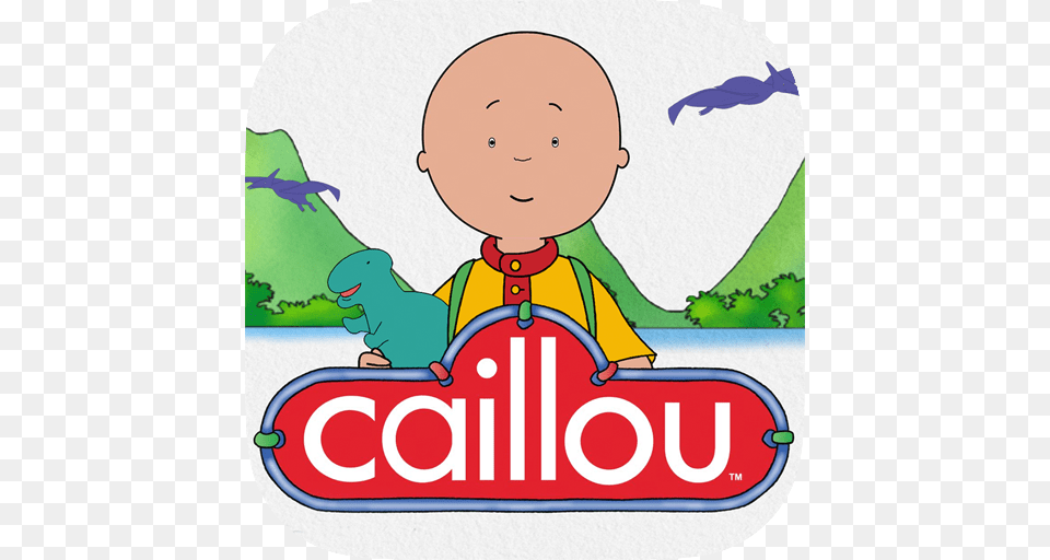 Caillou The Dinosaur Hunter, Logo, Baby, Person, Face Png