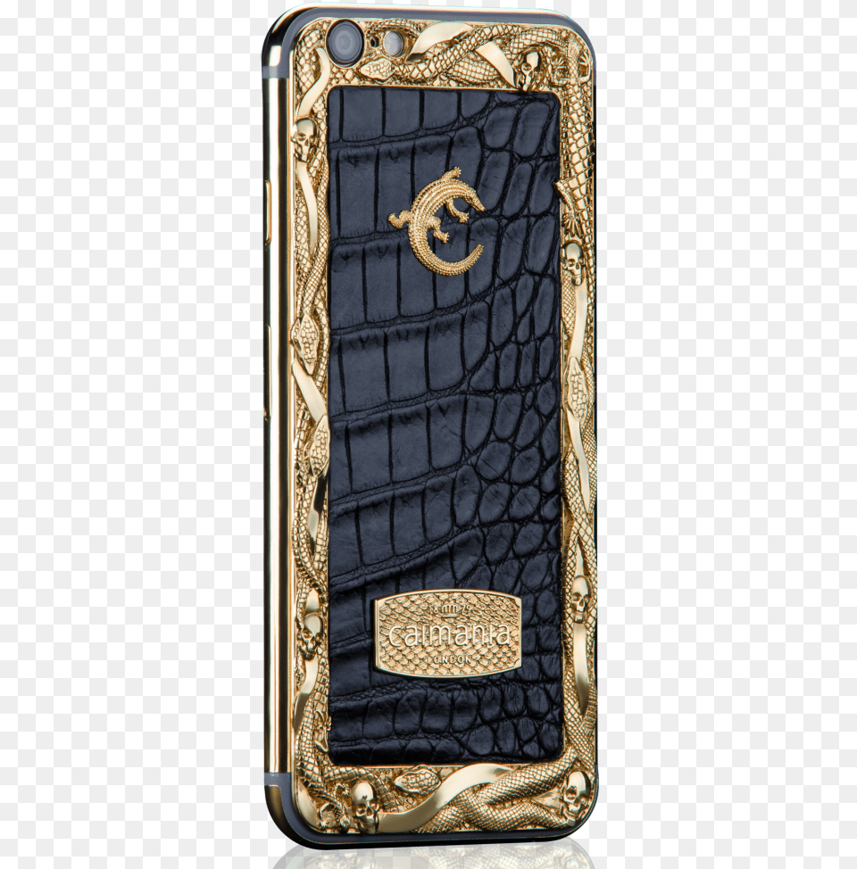 Caimania Ouroboros Gold Iphone 6 Crocodile Leather Mobile Phone, Animal, Lizard, Reptile, Electronics Free Png