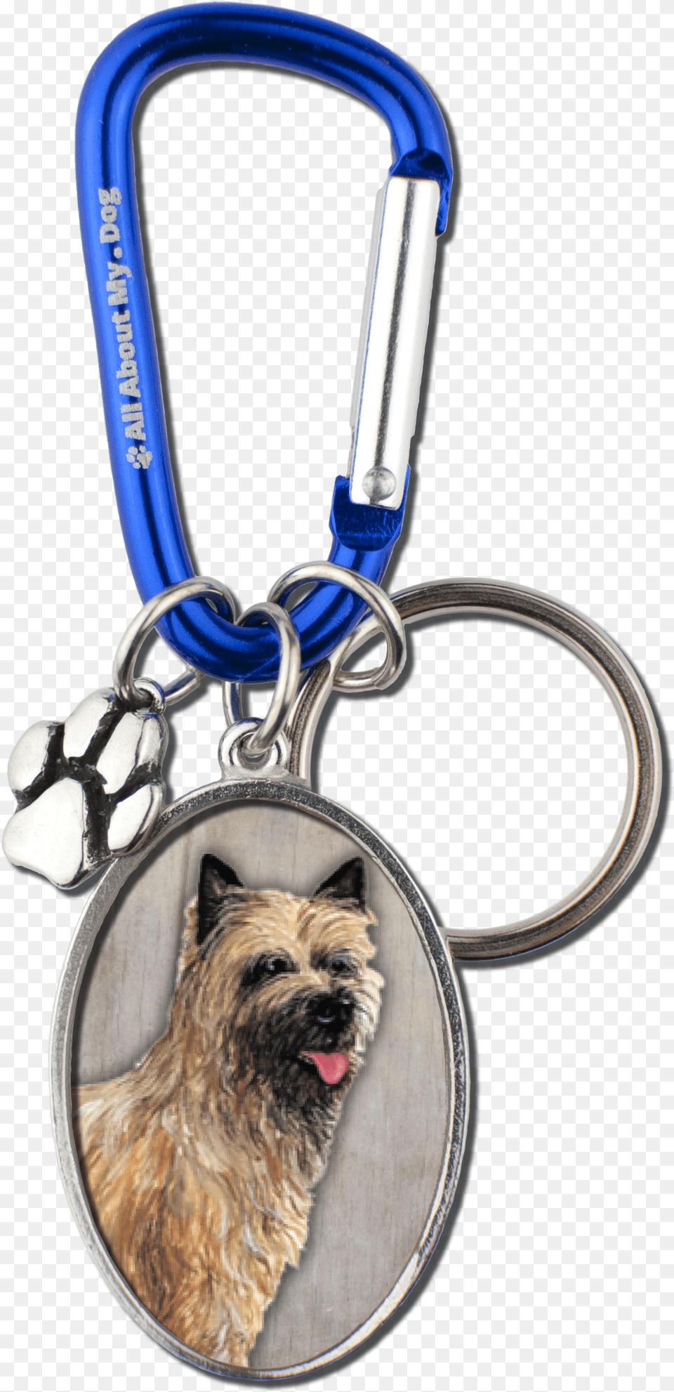 Cairn Terrier Cameo Carabiner Keychain Keychain, Animal, Canine, Dog, Mammal Png