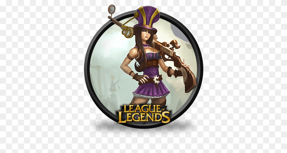 Caitlyn Icon League Of Legends Iconset, Child, Female, Girl, Person Free Png Download