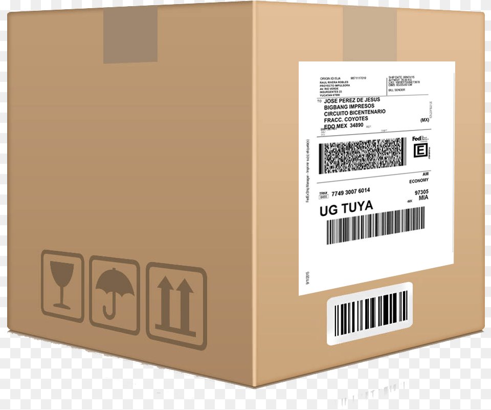 Caja De Envio Fedex, Box, Cardboard, Carton, Package Free Png Download