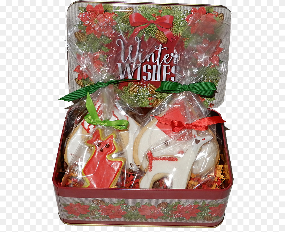 Caja Galletas Navidad Decoradas Box Of Christmas Decorate Gift Basket, Food, Sweets, Christmas Decorations, Festival Png