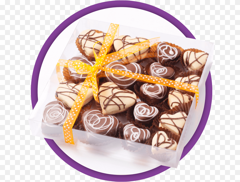 Caja Regalo Trufas De Brownie Y Alfajores Chocolate, Dessert, Food, Sweets Png