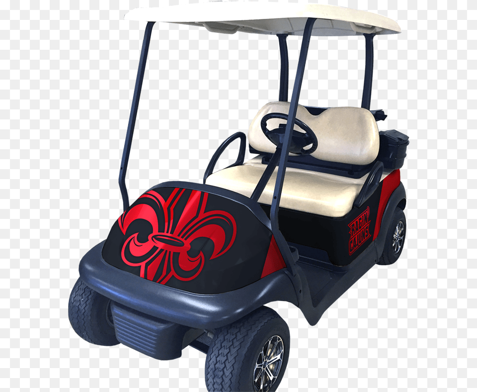 Cajuns Themed Golf Cart Raffle Set For Homecoming Lafayette, Transportation, Vehicle, Golf Cart, Sport Free Png Download