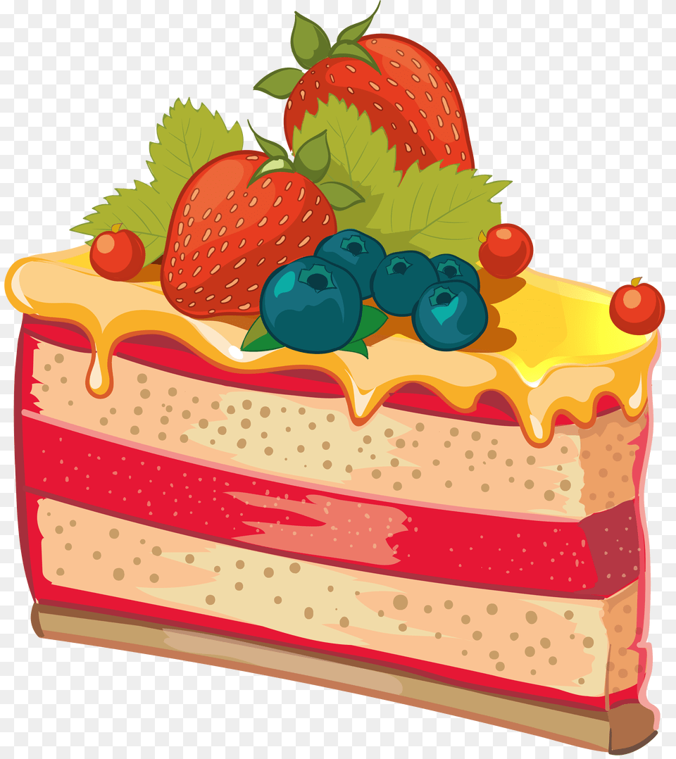 Cake, Berry, Produce, Plant, Fruit Free Png Download