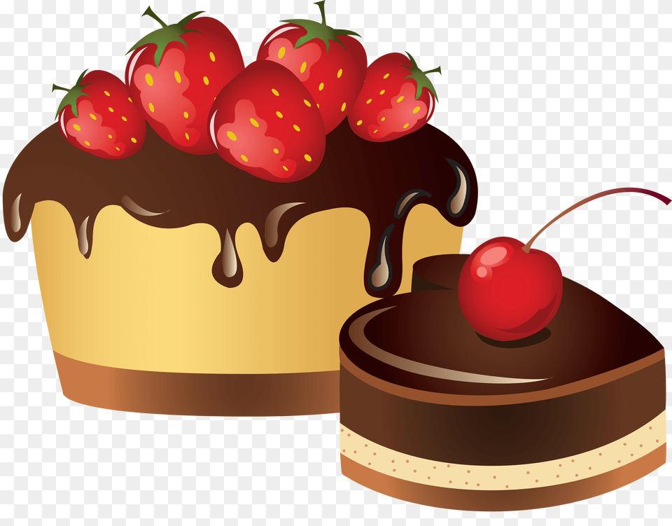 Cake, Berry, Produce, Plant, Fruit Png Image