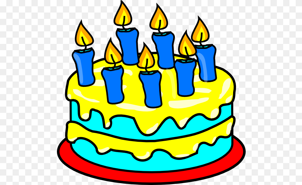 Cake 7 Candles Clip Art Vector Clip Art Birthday Cake Clipart, Birthday Cake, Cream, Dessert, Food Png