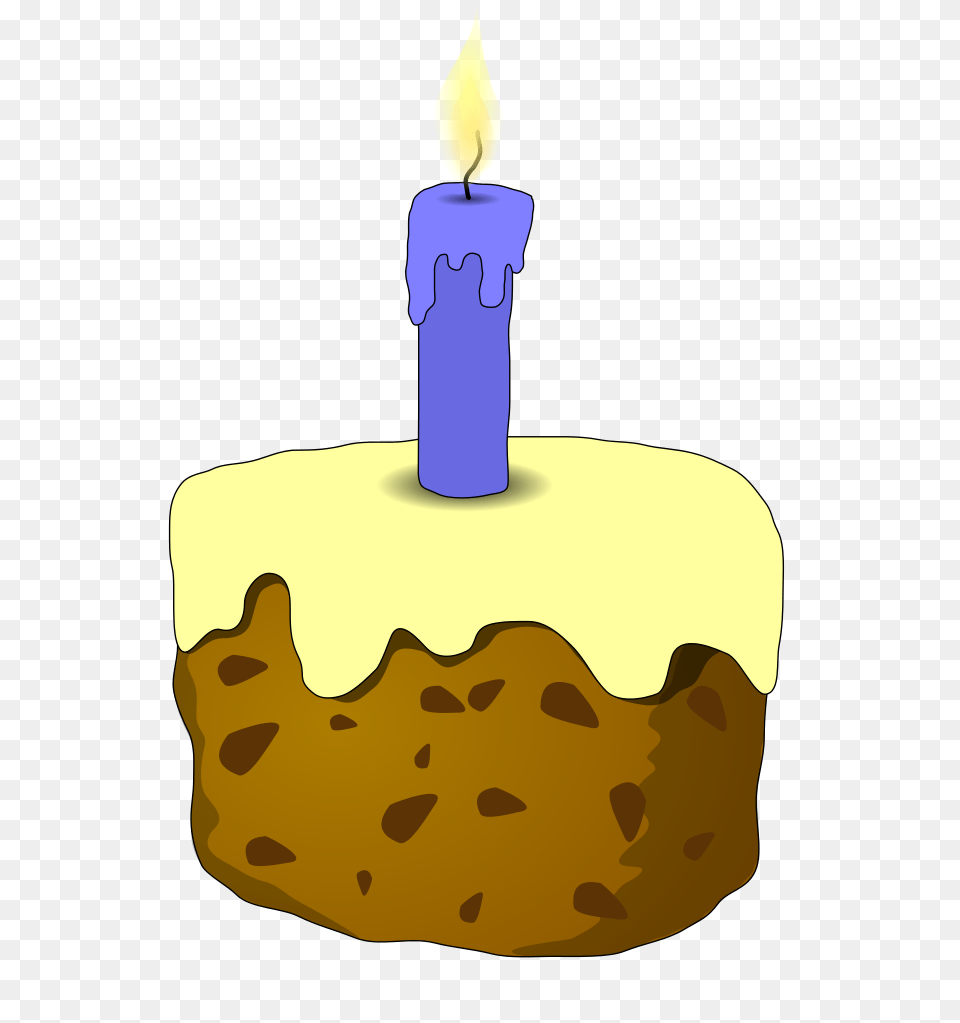 Cake And Candle, Dessert, Food, Birthday Cake, Cream Free Png Download