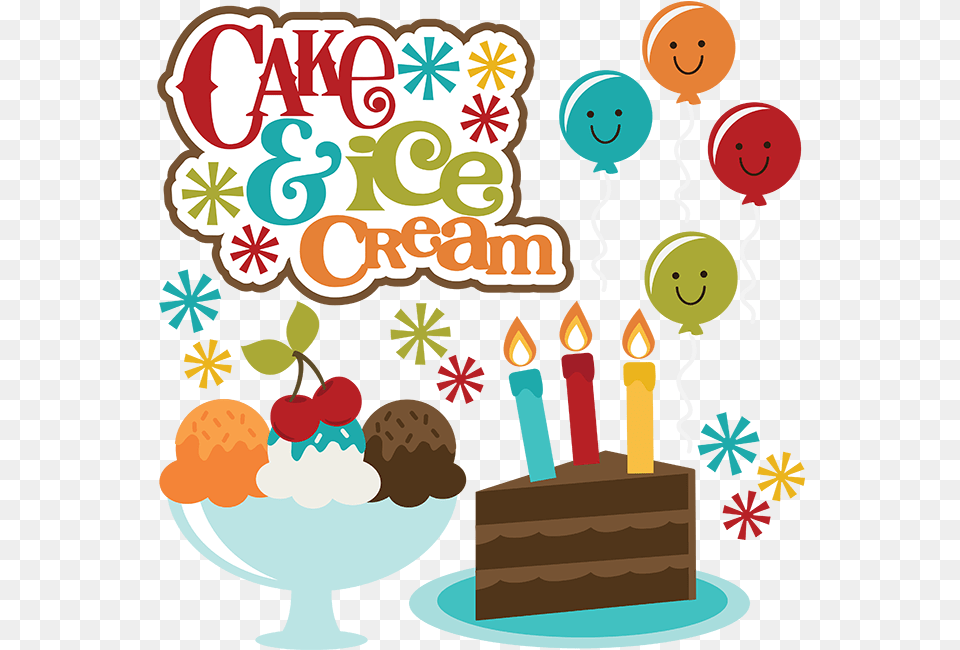 Cake And Ice Cream Svg Scrapbook Collection Birthday Cake And Ice Cream Clip Art, Food, Person, People, Dessert Png Image