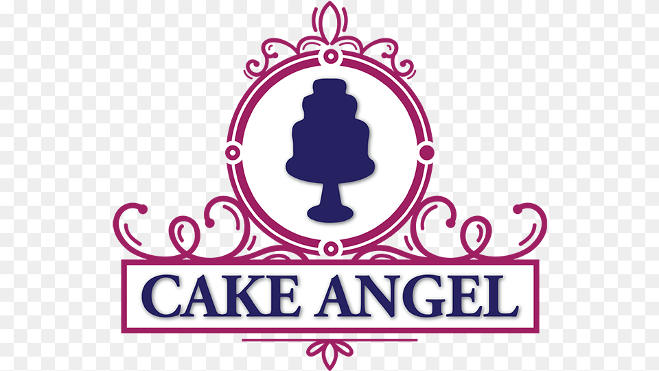 Cake Angel Angels Cake Logo, Purple Free Transparent Png