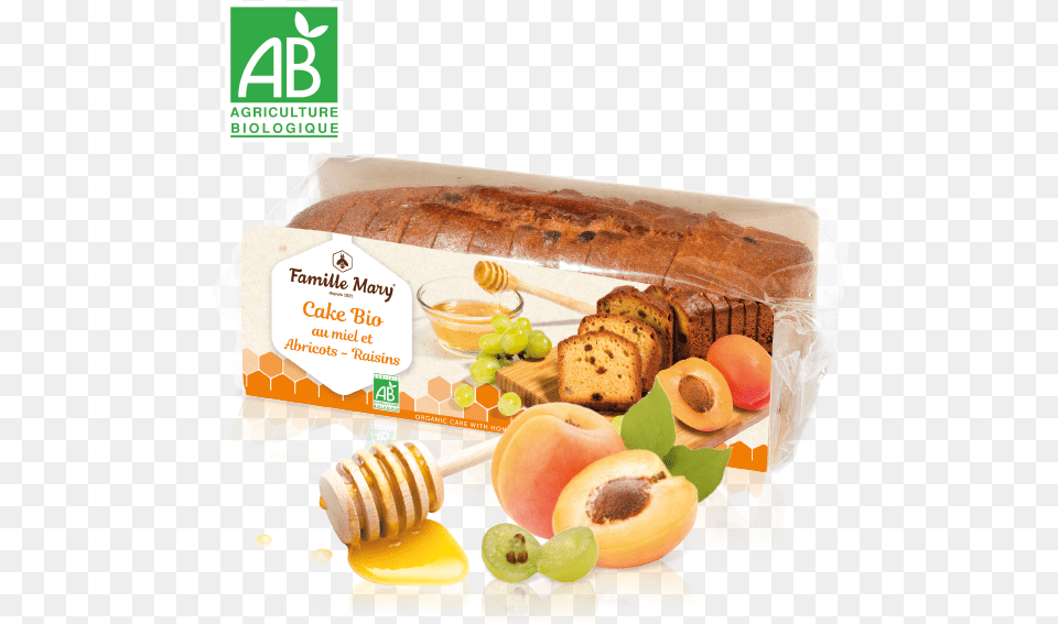 Cake Bio Au Miel Et Abricots Rye Bread, Food, Lunch, Meal, Fruit Free Png Download