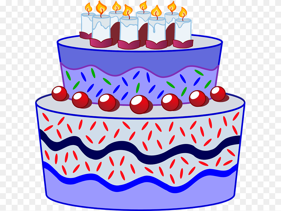 Cake Birthday Candles Vector Graphic On Pixabay Boy Birthday Cake Cartoon, Birthday Cake, Cream, Dessert, Food Free Png