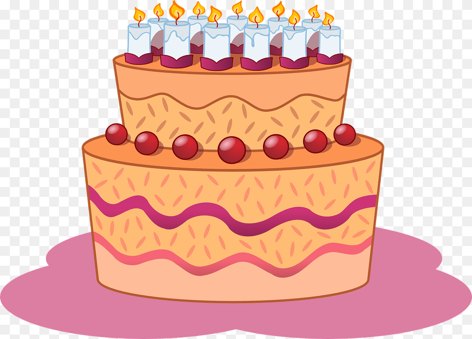 Cake Birthday Dessert Picture Birthday Cake, Birthday Cake, Cream, Food, Candle Free Png Download