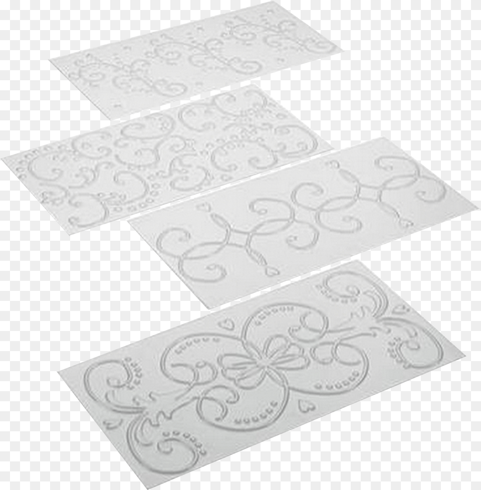 Cake Boss 4 Piece Fondant Imprint Mats Fondant Scroll Texture Mat, Home Decor, Business Card, Paper, Text Free Png