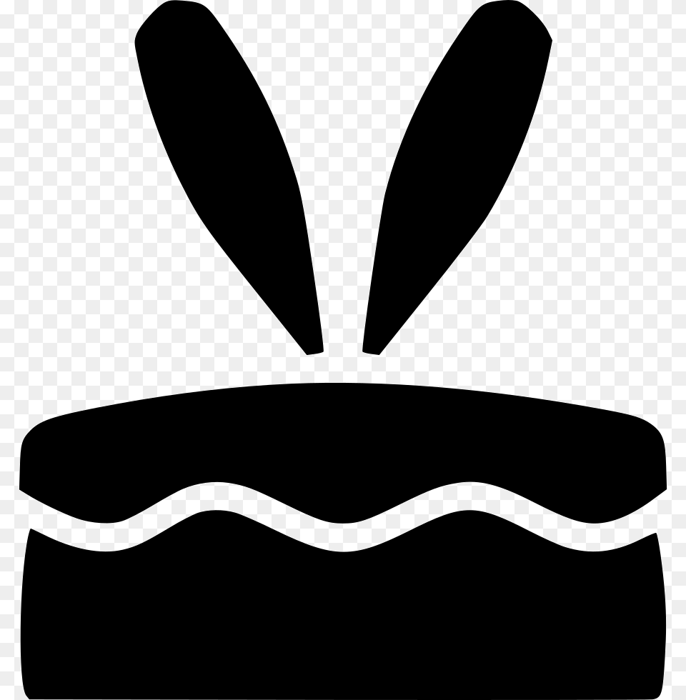 Cake Bunny Ears Rabbit Dessert Illustration, Stencil, Smoke Pipe Free Png