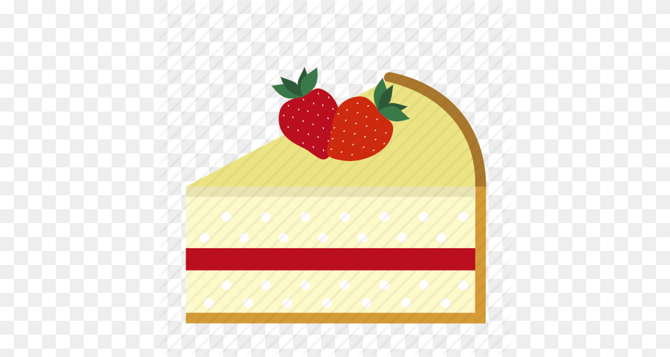 Cake Cake Piece Cake Slice Dessert Strawberry Sweets Icon, Berry, Food, Fruit, Plant Png Image