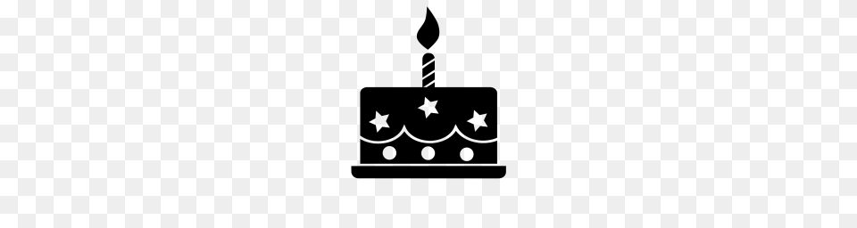Cake Candle Birthday Celebration Icon Download, Gray Free Transparent Png