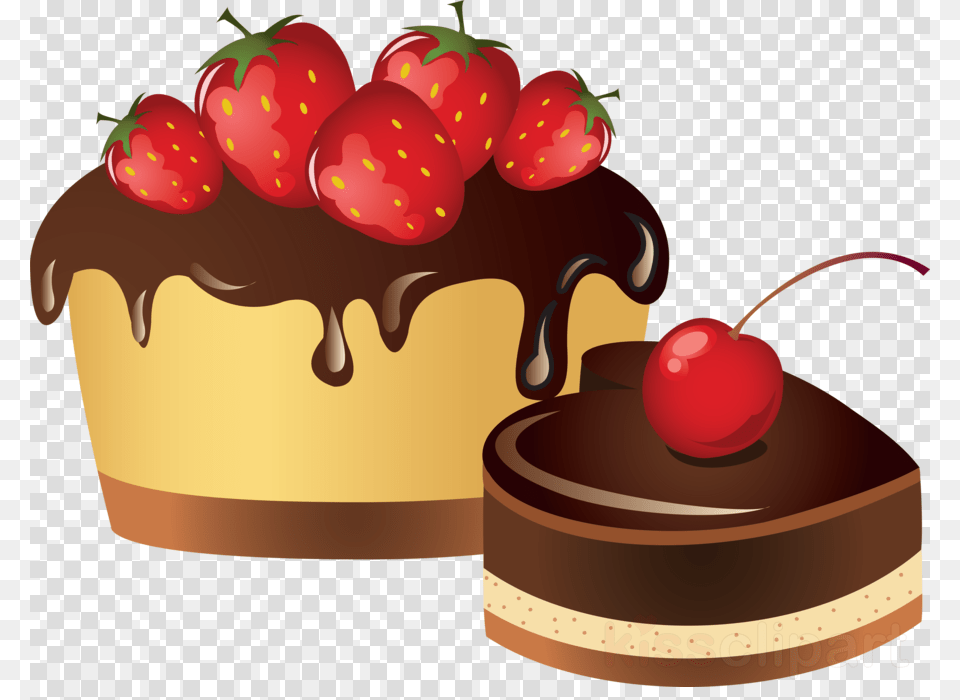 Cake Clipart Chocolate Cake Cupcake Frosting Amp, Berry, Produce, Plant, Fruit Png Image