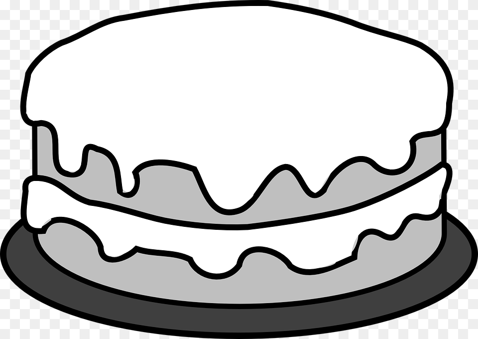 Cake Clipart Without Candles Black And White Clip Art Images, Food, Cream, Dessert, Icing Free Transparent Png
