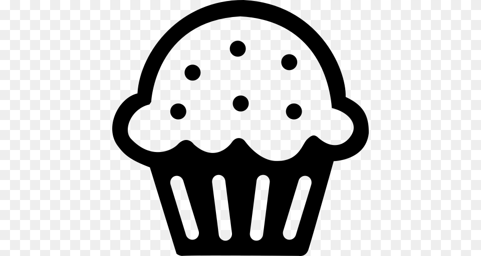 Cake Cupcake Cupcake With Fireworks Icon With And Vector, Gray Free Png