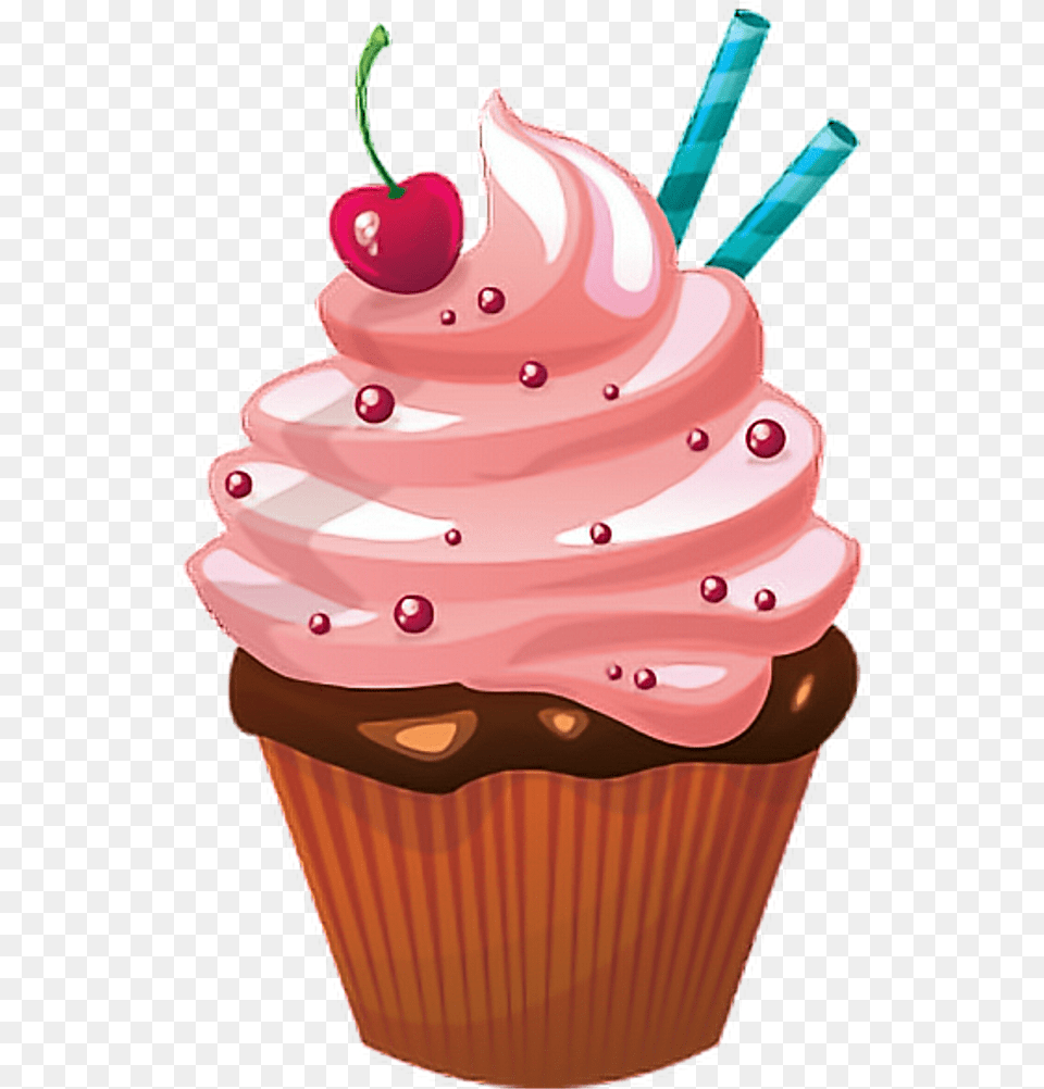 Cake Cupcakesticker Pretty Iloveyou Cupcakes, Birthday Cake, Cream, Cupcake, Dessert Png Image