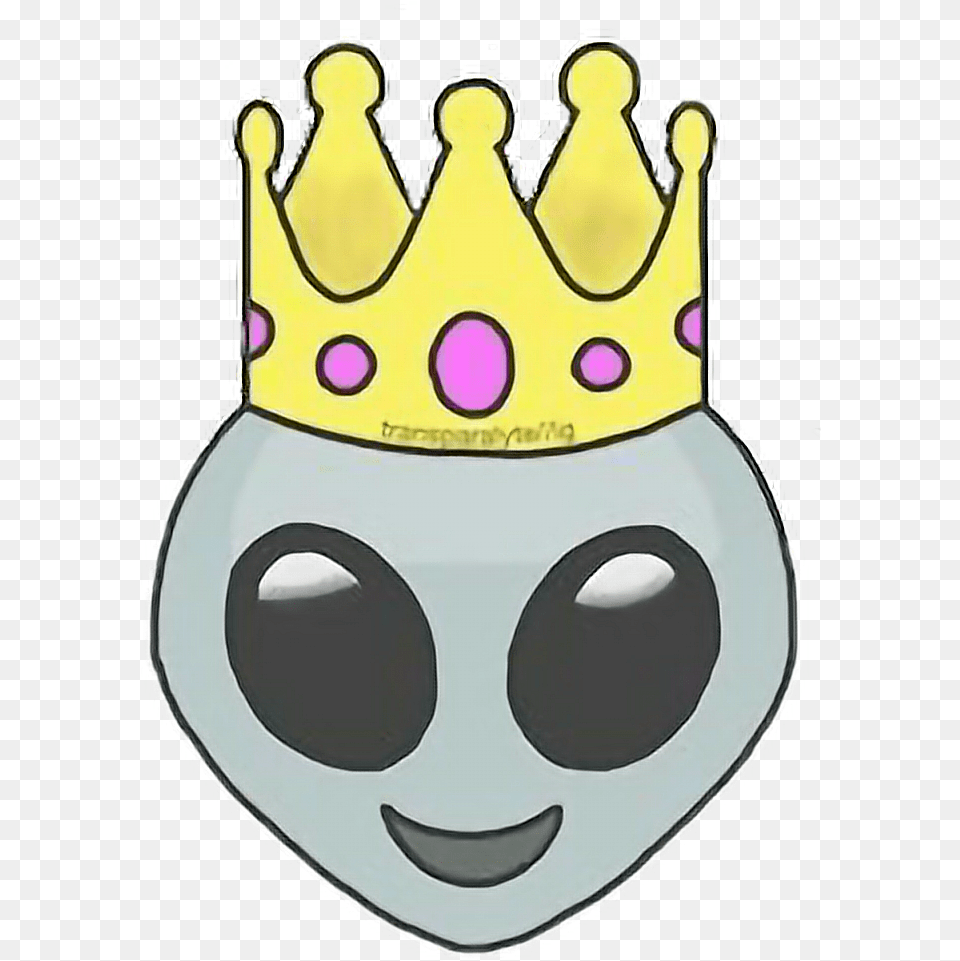 Cake Emoji Alien With Crown, Accessories, Jewelry, Animal, Bird Free Transparent Png