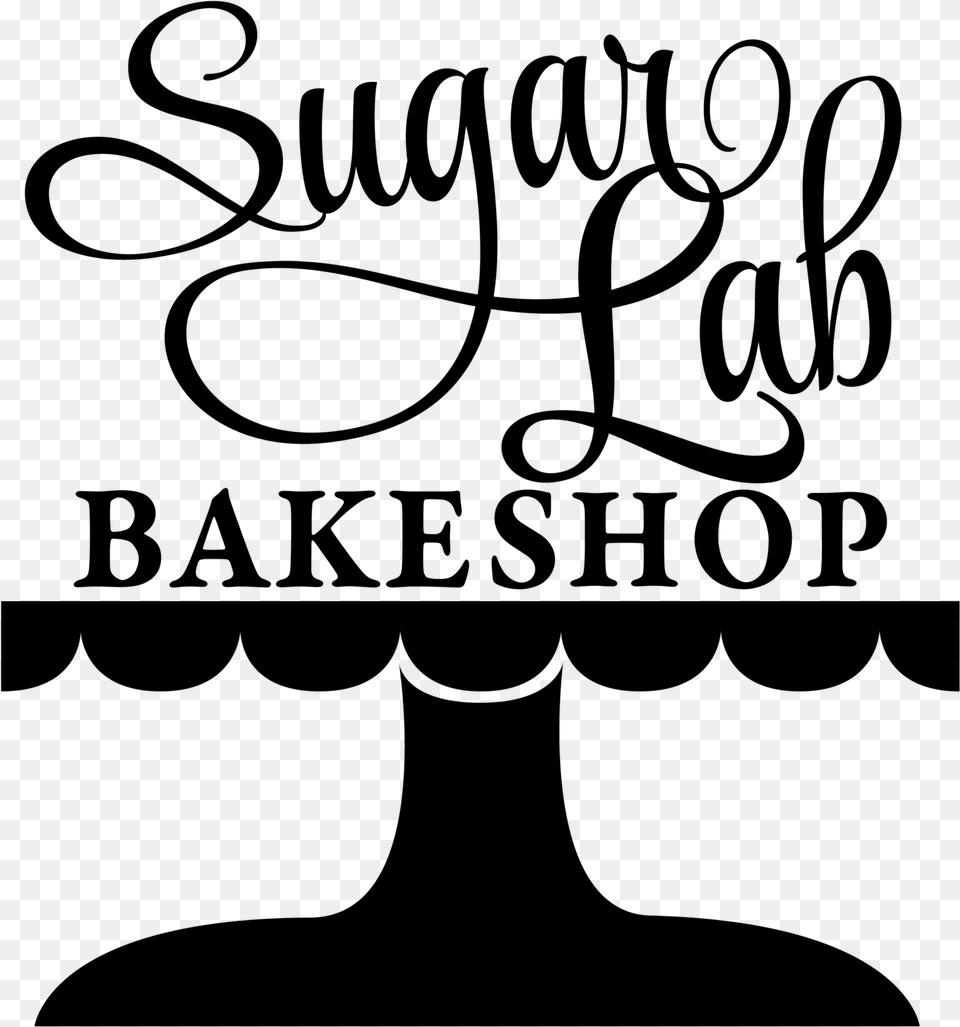 Cake Flavors Sugar Lab Bake Calligraphy, Gray Free Png Download