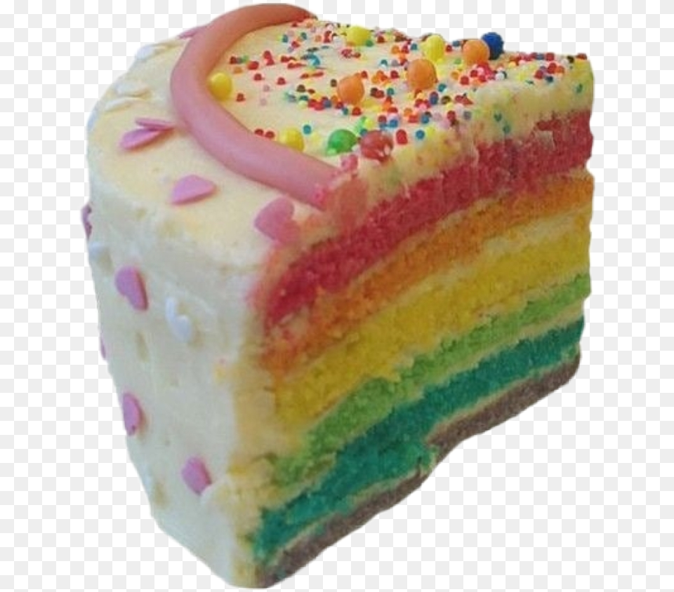 Cake Food Cakes Rainbow Nichememe Sticker Background Birthday Cake, Birthday Cake, Cream, Dessert, Icing Free Transparent Png