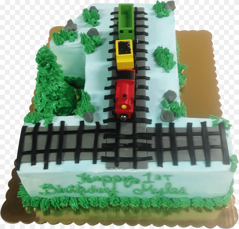 Cake For 1 Year Old Train First Birthday Cake, Birthday Cake, Cream, Dessert, Food Png
