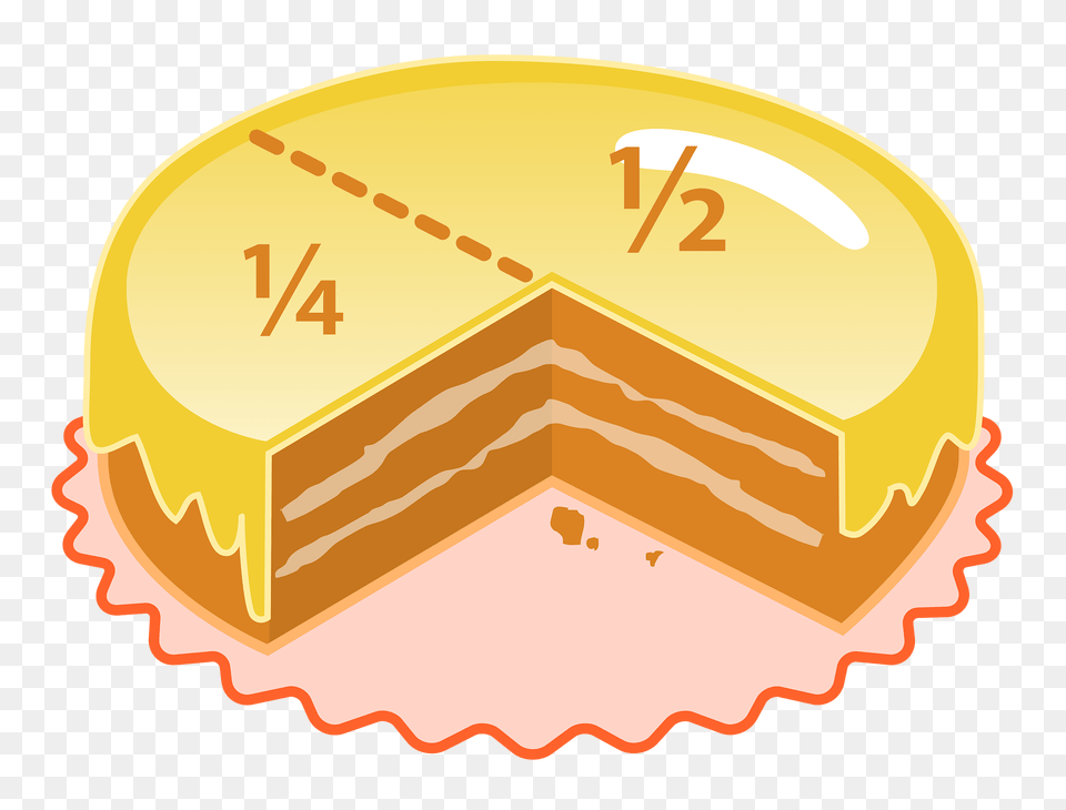 Cake Fractions Clipart, Dessert, Food, Custard, Disk Free Png Download