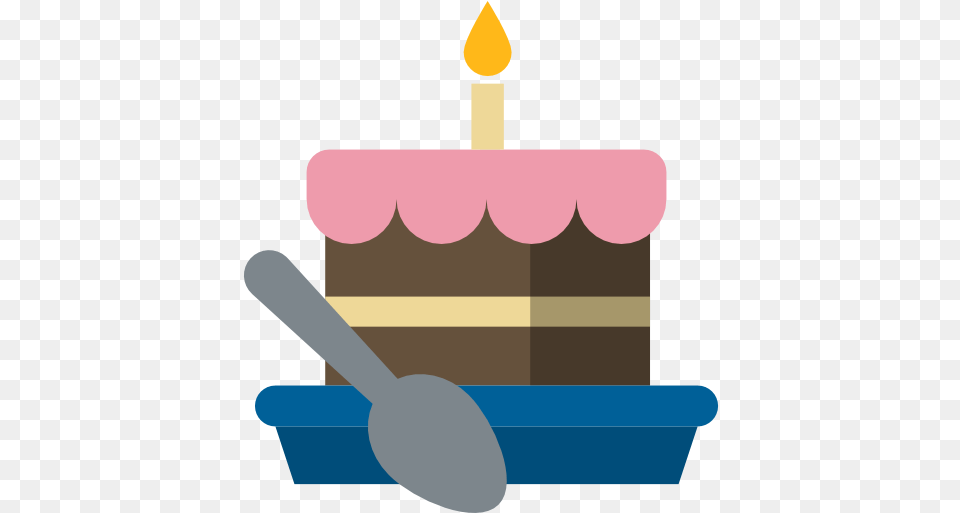 Cake Icon Flat Birthday Cake, Spoon, Cutlery, Birthday Cake, Food Png Image