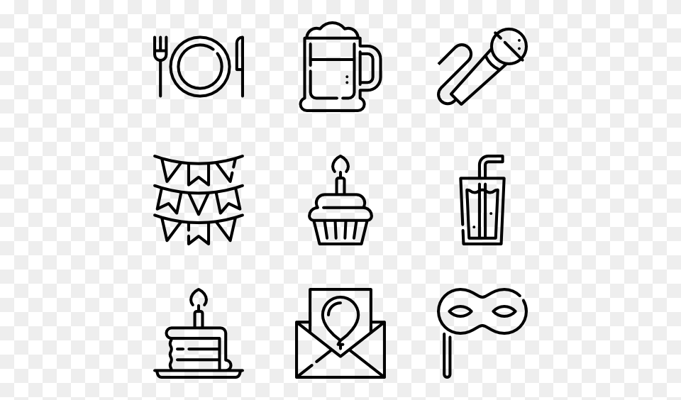 Cake Icons, Gray Png